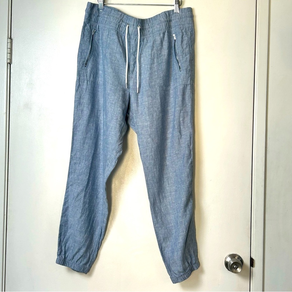 Athleta Linen Chambray Cabo Joggers- Size 16